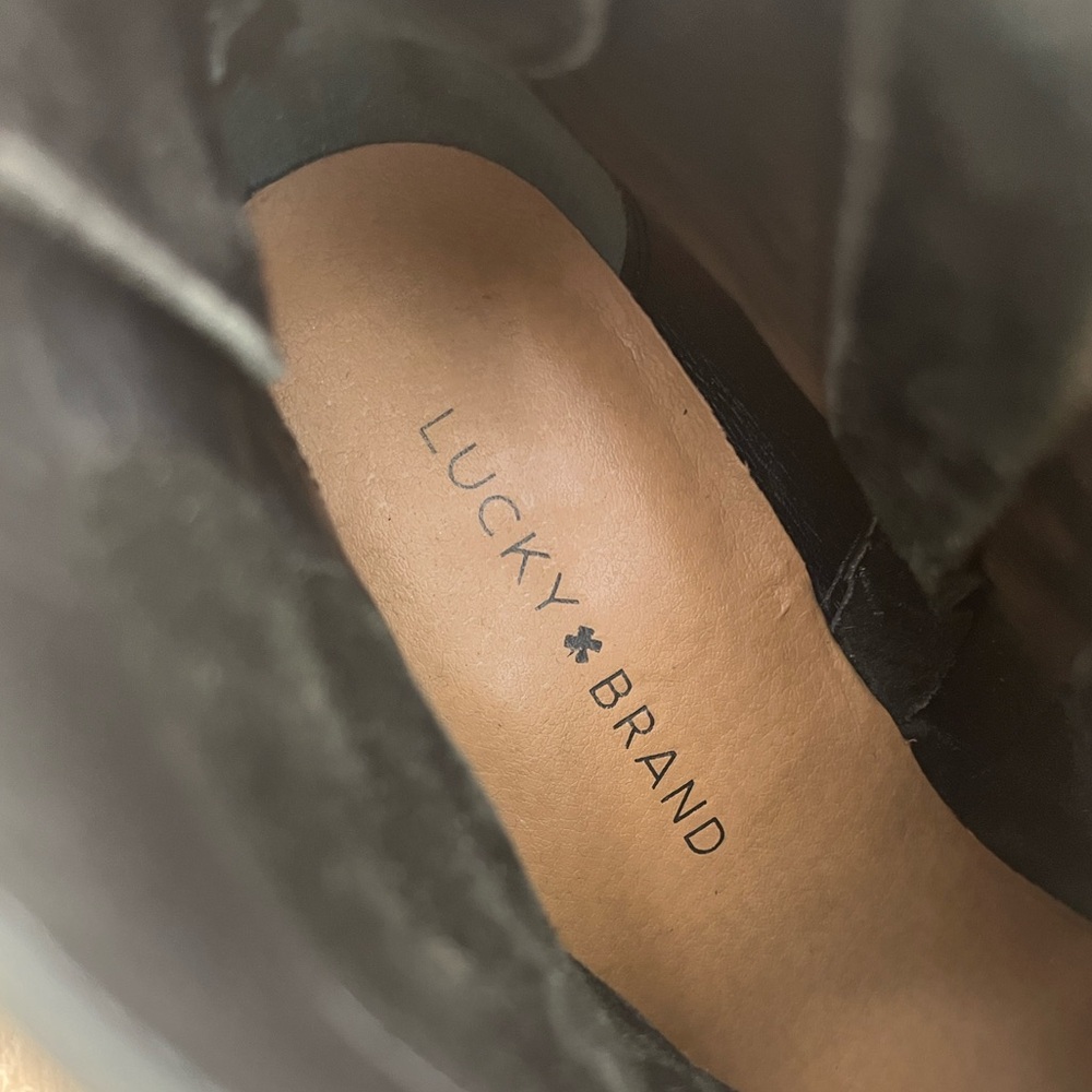 Lucky Brand Black Leather Booties - Picture 2 of 6